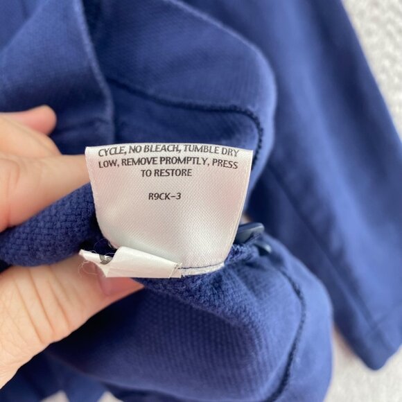 Eileen Fisher Blazer Womens Medium Navy Button Up Pockets Office Career Casual - Picture 7 of 10